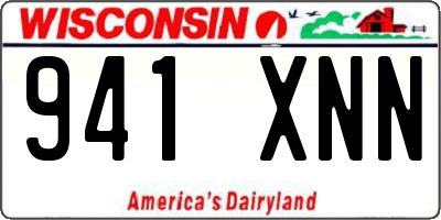 WI license plate 941XNN