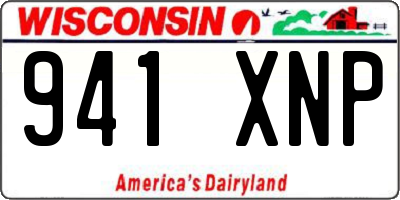 WI license plate 941XNP
