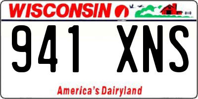 WI license plate 941XNS