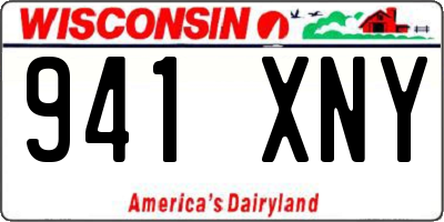 WI license plate 941XNY