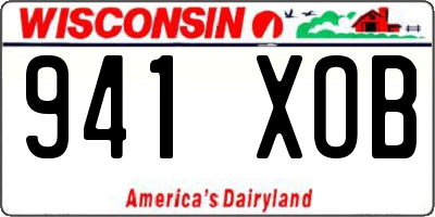 WI license plate 941XOB