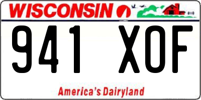 WI license plate 941XOF