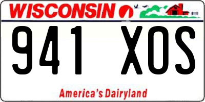 WI license plate 941XOS