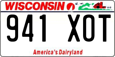 WI license plate 941XOT