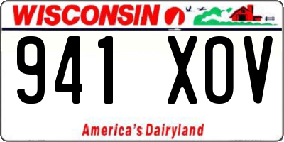 WI license plate 941XOV