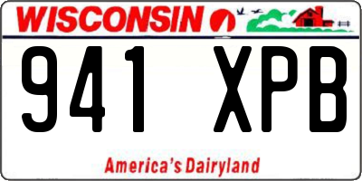 WI license plate 941XPB