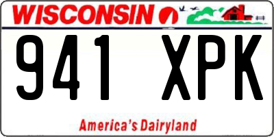 WI license plate 941XPK