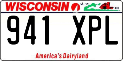 WI license plate 941XPL