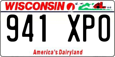 WI license plate 941XPO