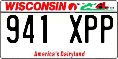 WI license plate 941XPP
