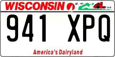 WI license plate 941XPQ