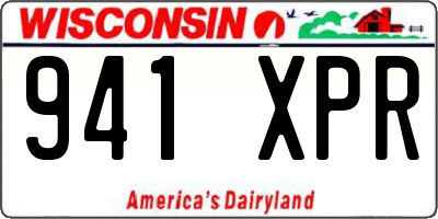 WI license plate 941XPR