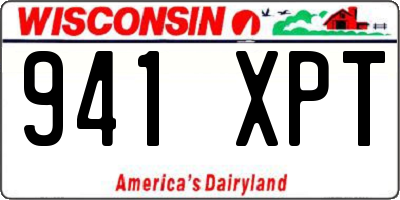 WI license plate 941XPT