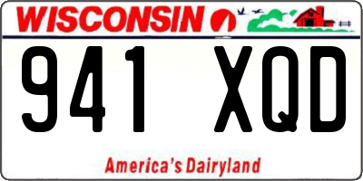 WI license plate 941XQD