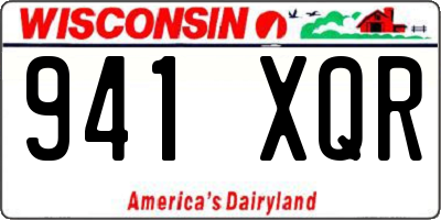 WI license plate 941XQR