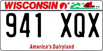 WI license plate 941XQX