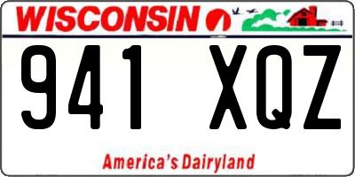 WI license plate 941XQZ