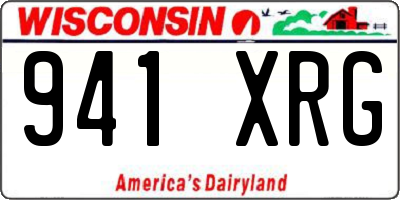 WI license plate 941XRG
