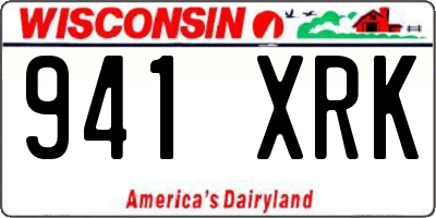 WI license plate 941XRK