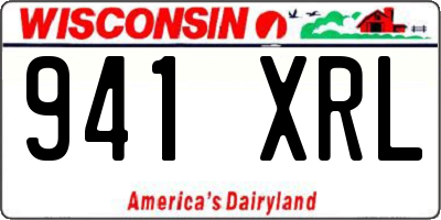 WI license plate 941XRL