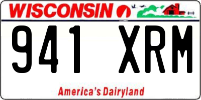 WI license plate 941XRM