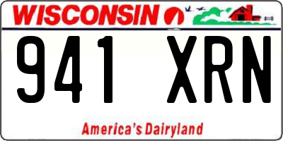 WI license plate 941XRN