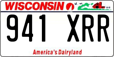 WI license plate 941XRR