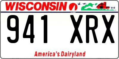 WI license plate 941XRX