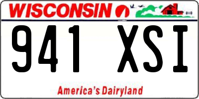 WI license plate 941XSI