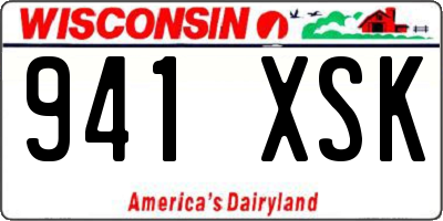WI license plate 941XSK