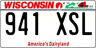 WI license plate 941XSL