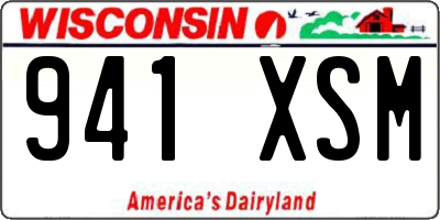 WI license plate 941XSM