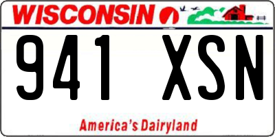 WI license plate 941XSN