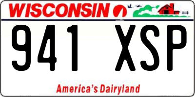 WI license plate 941XSP