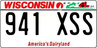 WI license plate 941XSS