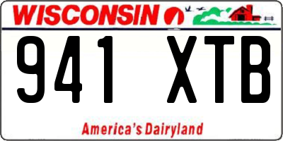 WI license plate 941XTB