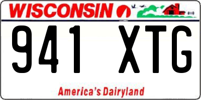 WI license plate 941XTG