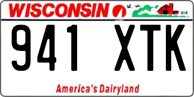 WI license plate 941XTK