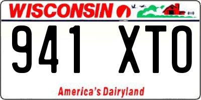 WI license plate 941XTO