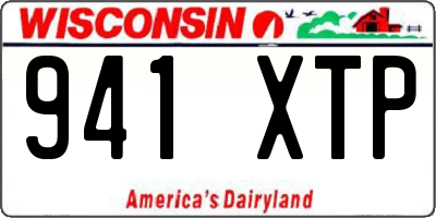 WI license plate 941XTP