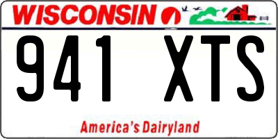 WI license plate 941XTS