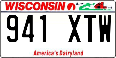 WI license plate 941XTW