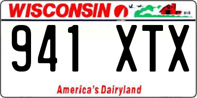 WI license plate 941XTX
