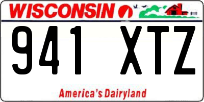 WI license plate 941XTZ
