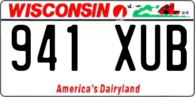 WI license plate 941XUB