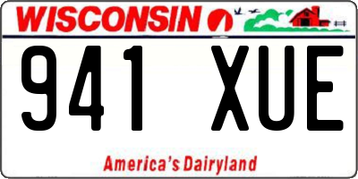 WI license plate 941XUE