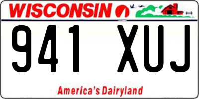 WI license plate 941XUJ