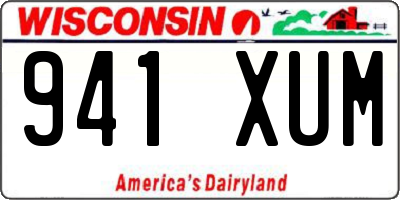WI license plate 941XUM