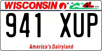 WI license plate 941XUP