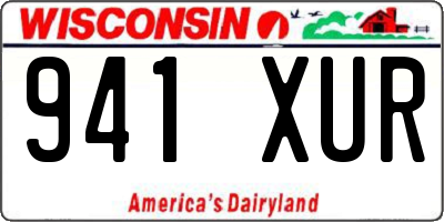 WI license plate 941XUR